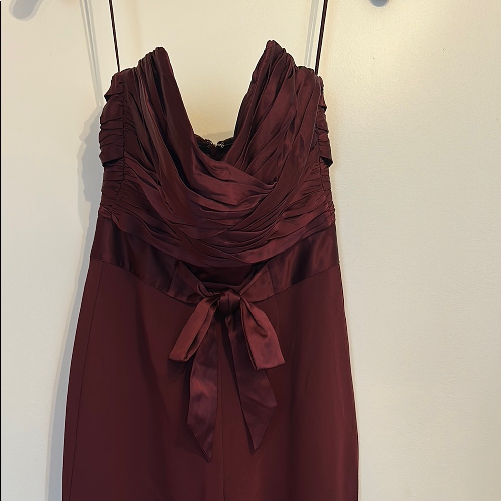 Cinq a Sept burgundy Strapless Jumpsuit size 4 - Picture 2 of 7